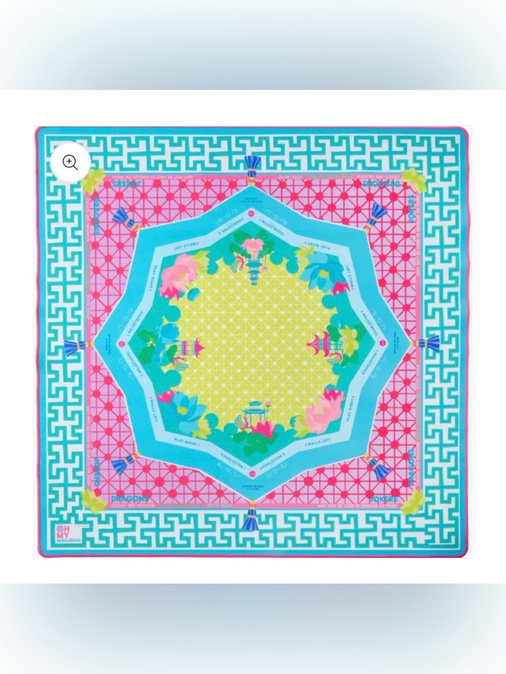 BRAND NEW Oh My Mahjong Zen Glow Mahjong Mat Tablecover RETIRED OUT OF STOCK